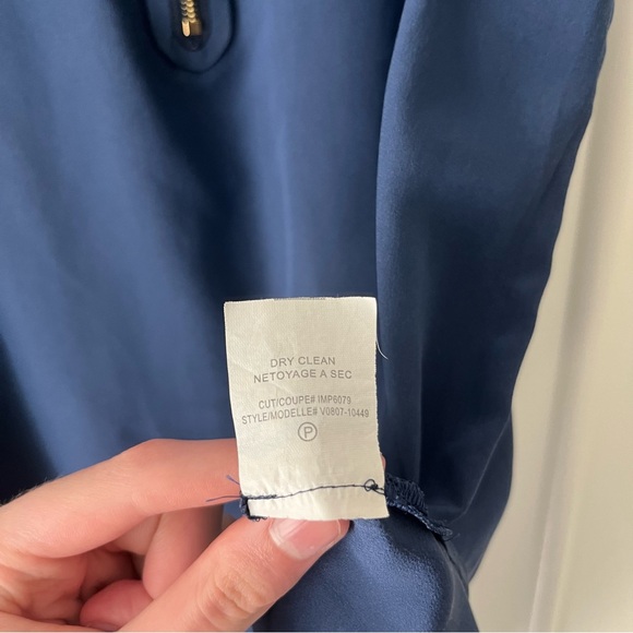 Vince Blue Silk Zippered Tank Top - Picture 8 of 8